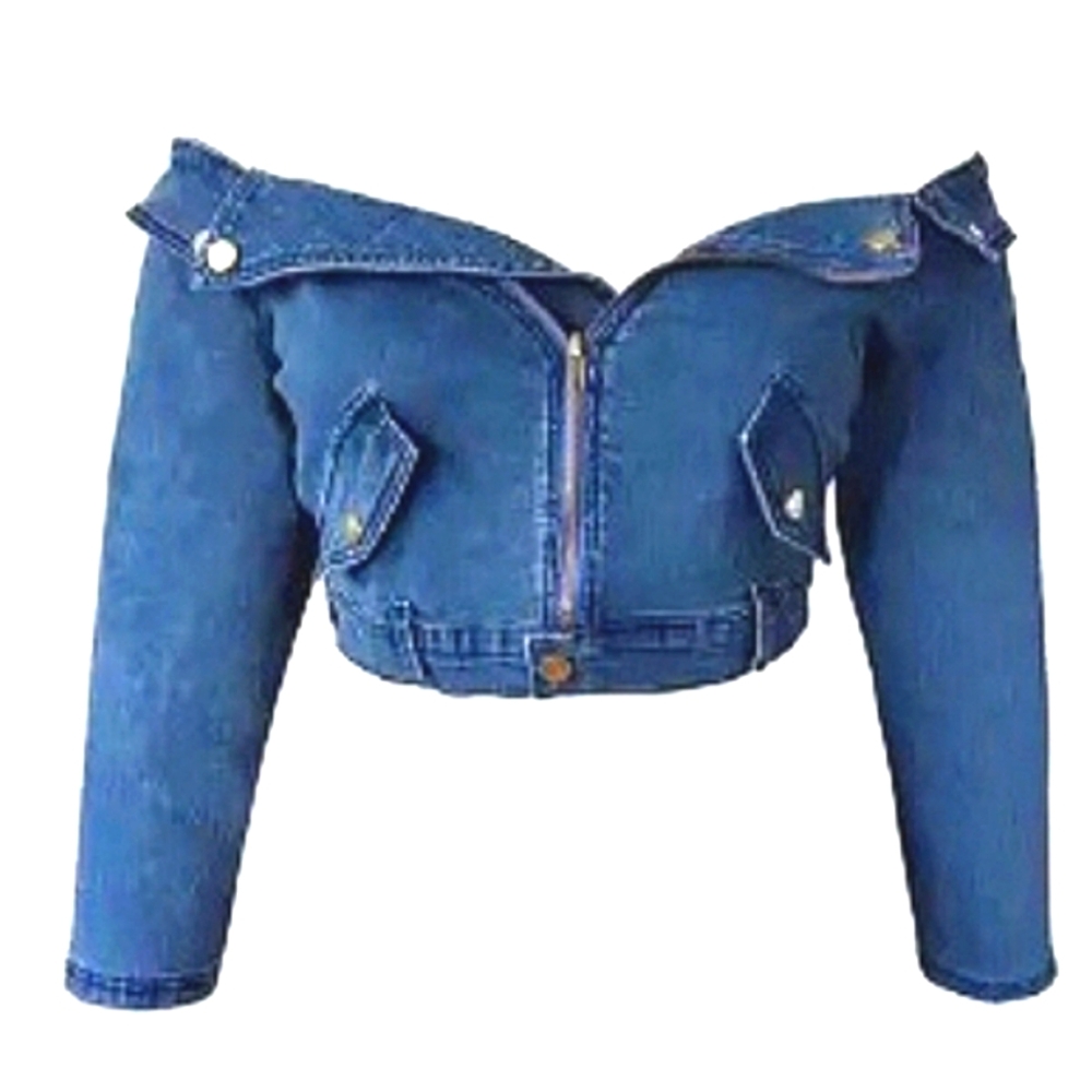 Washed Denim Crop Jacket